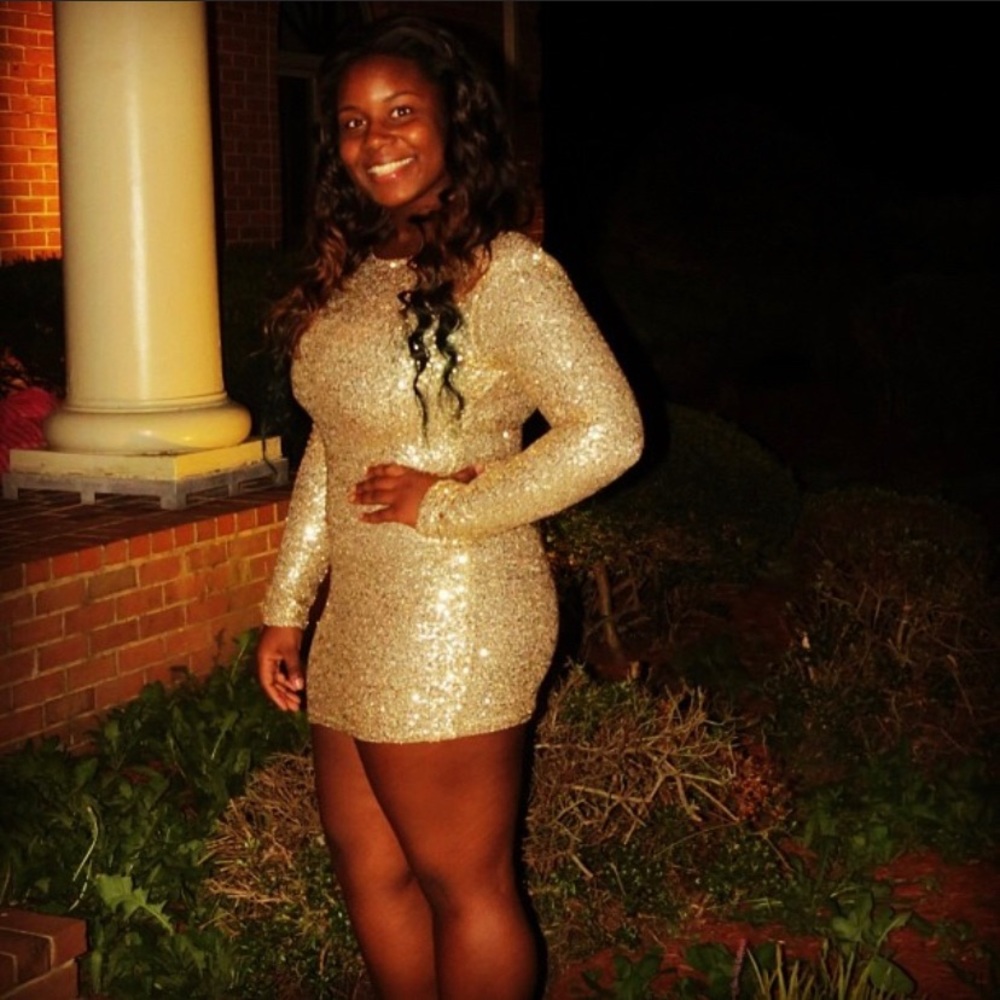 Sequin gold dress